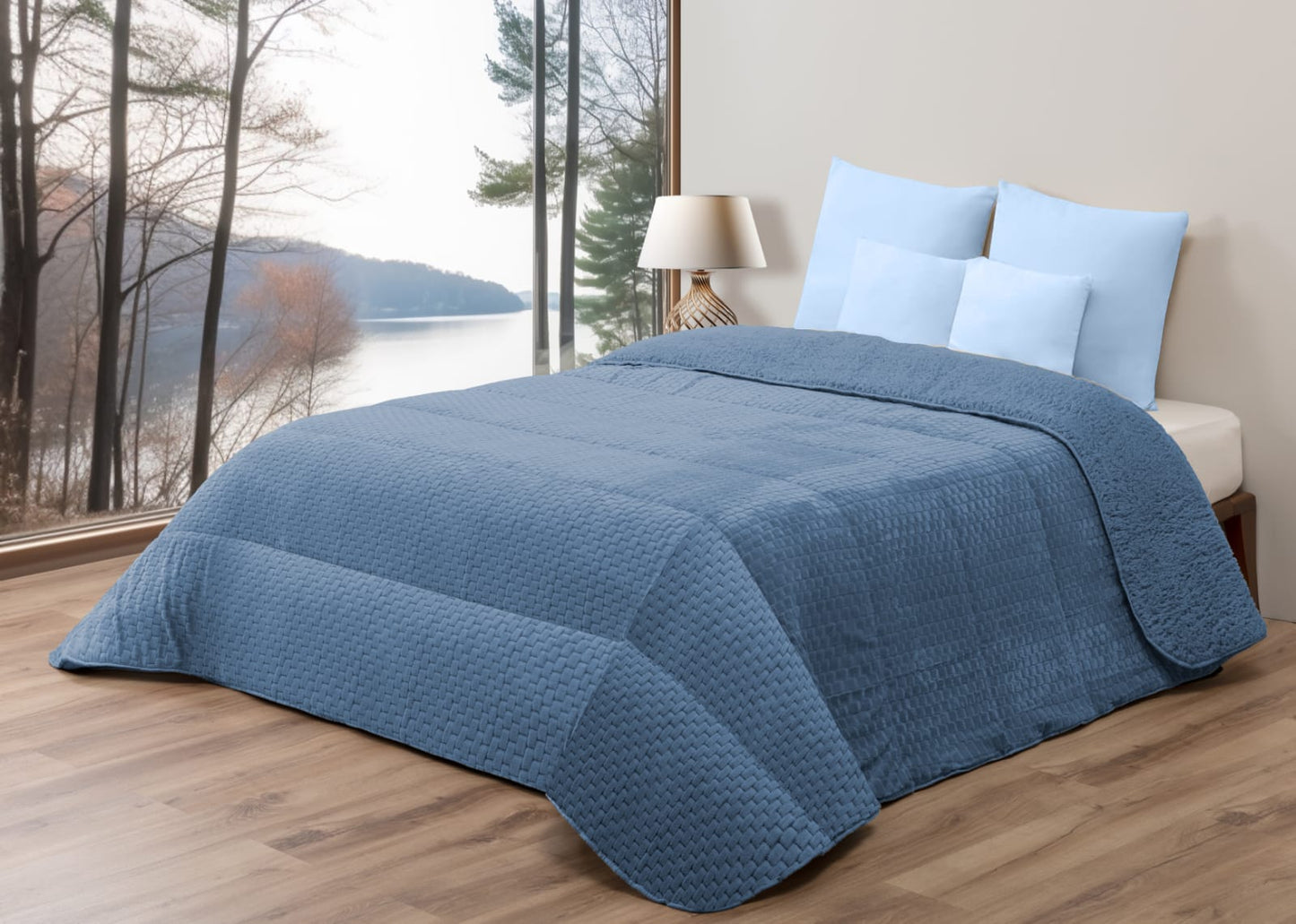 Edredón Comforter Polar con Sherpa – MODELO Trama Elegance - 240 x 260 cm