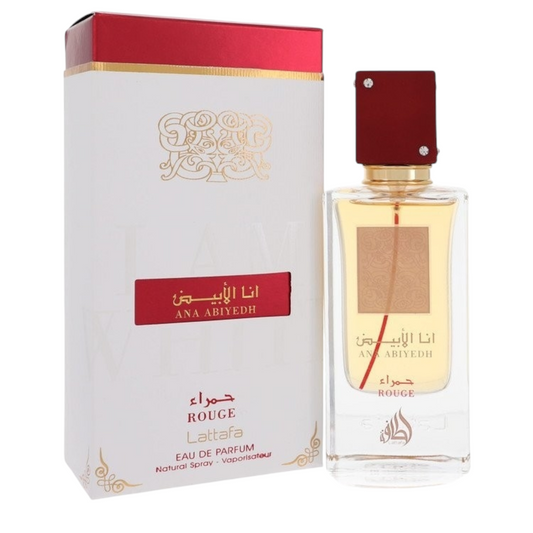 🍐 Ana Abiyedh Rouge de Lattafa Perfumes - Perfume Unisex Amaderado Especiado con Notas de Pera Nashi, Caramelo y Ámbar Gris 🍐